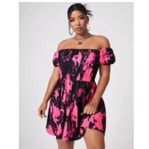 Plus size off the shoulder dress